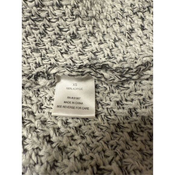 JJ Basics Relaxed Fly Away Open Front Oversized Cardigan Sweater Size XS Gray Bo - Picture 3 of 4